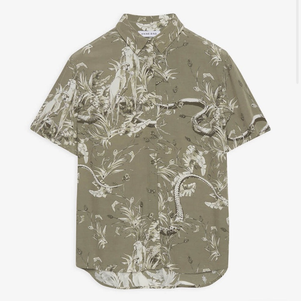 Anine Bing Tropical Bruni Shirt in Size S
